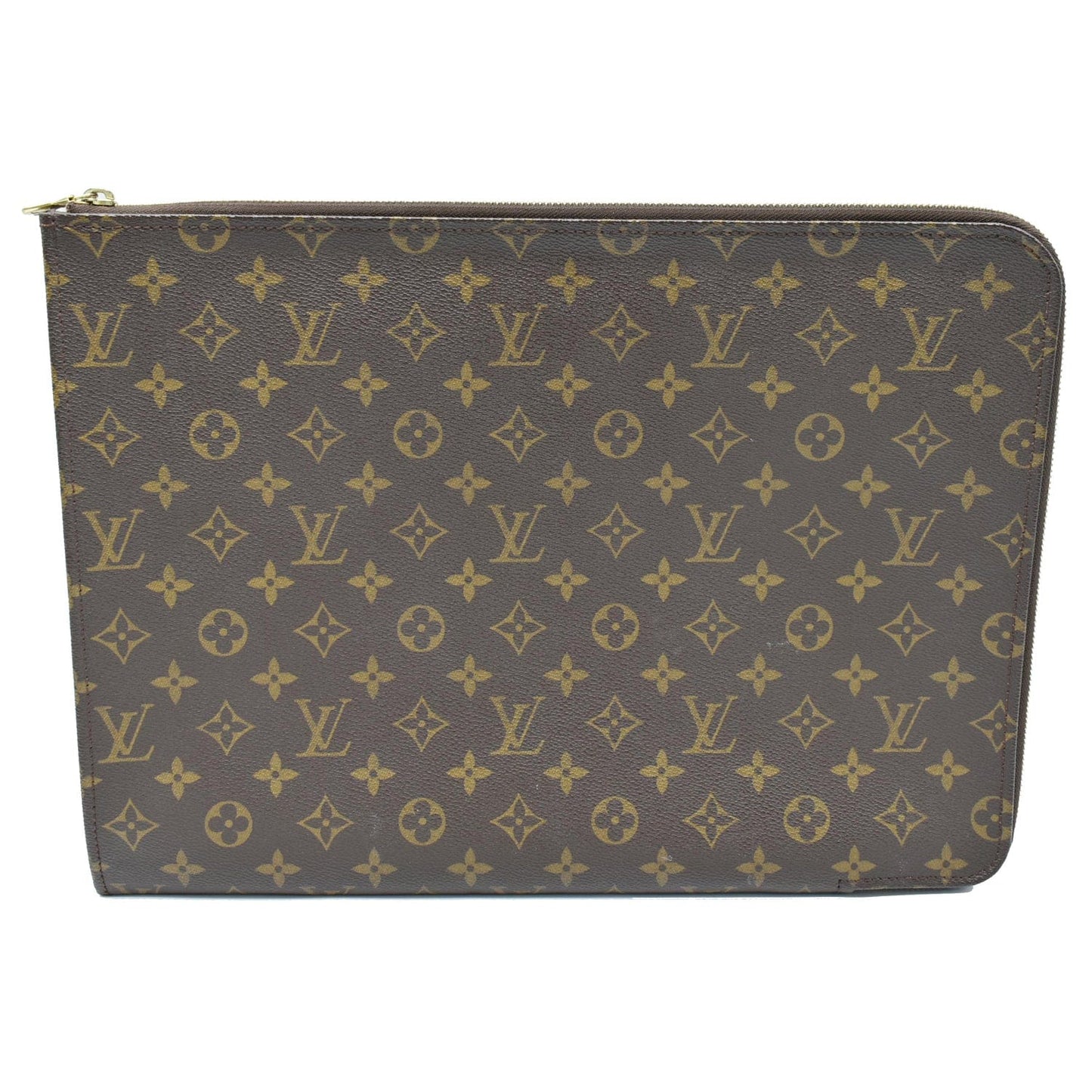LOUIS VUITTON Monogram Canvas Poche Documents Portfolio Case Brown