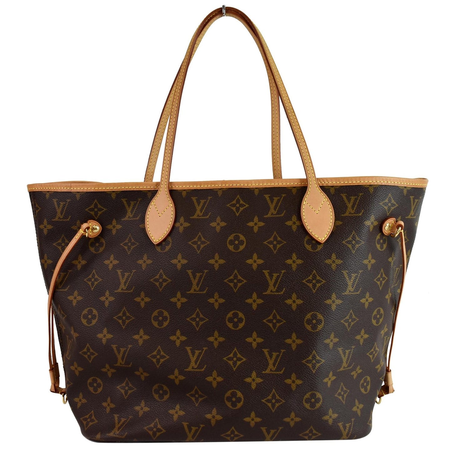 LOUIS VUITTON Neverfull MM Monogram Canvas Tote Shoulder Bag Brown