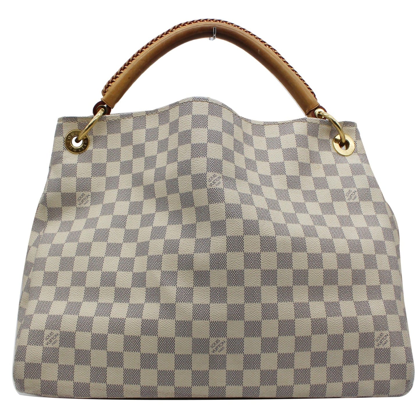 LOUIS VUITTON Artsy MM Damier Azur Shoulder Bag White