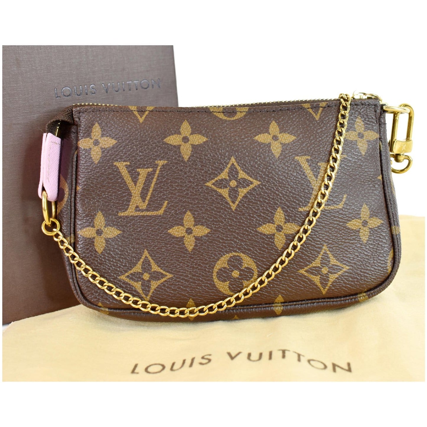 LOUIS VUITTON Animation Pochette Monogram Canvas Accessoires Pouch Brown