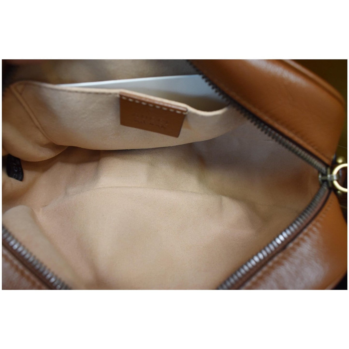 GUCCI GG Marmont Small Matelasse Leather Shoulder Bag Brown 447632