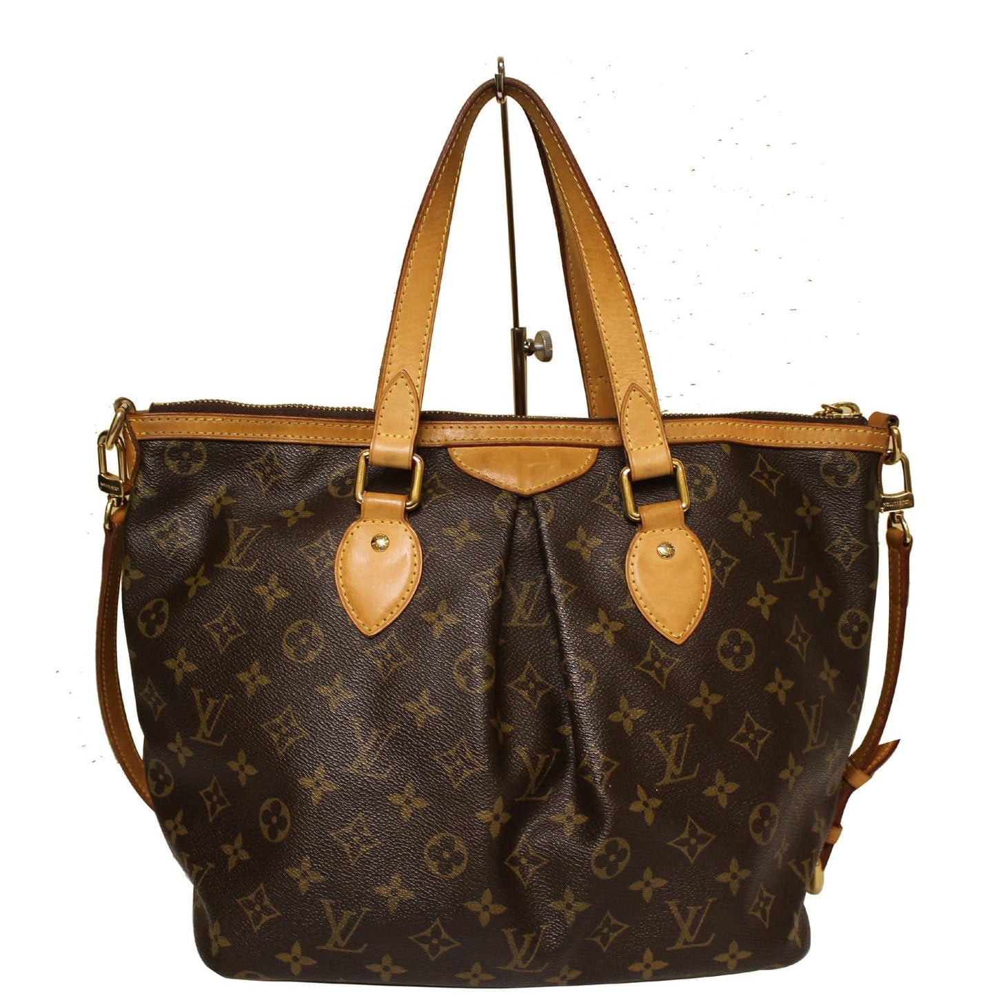LOUIS VUITTON Palermo PM Monogram Canvas Shoulder Bag Brown