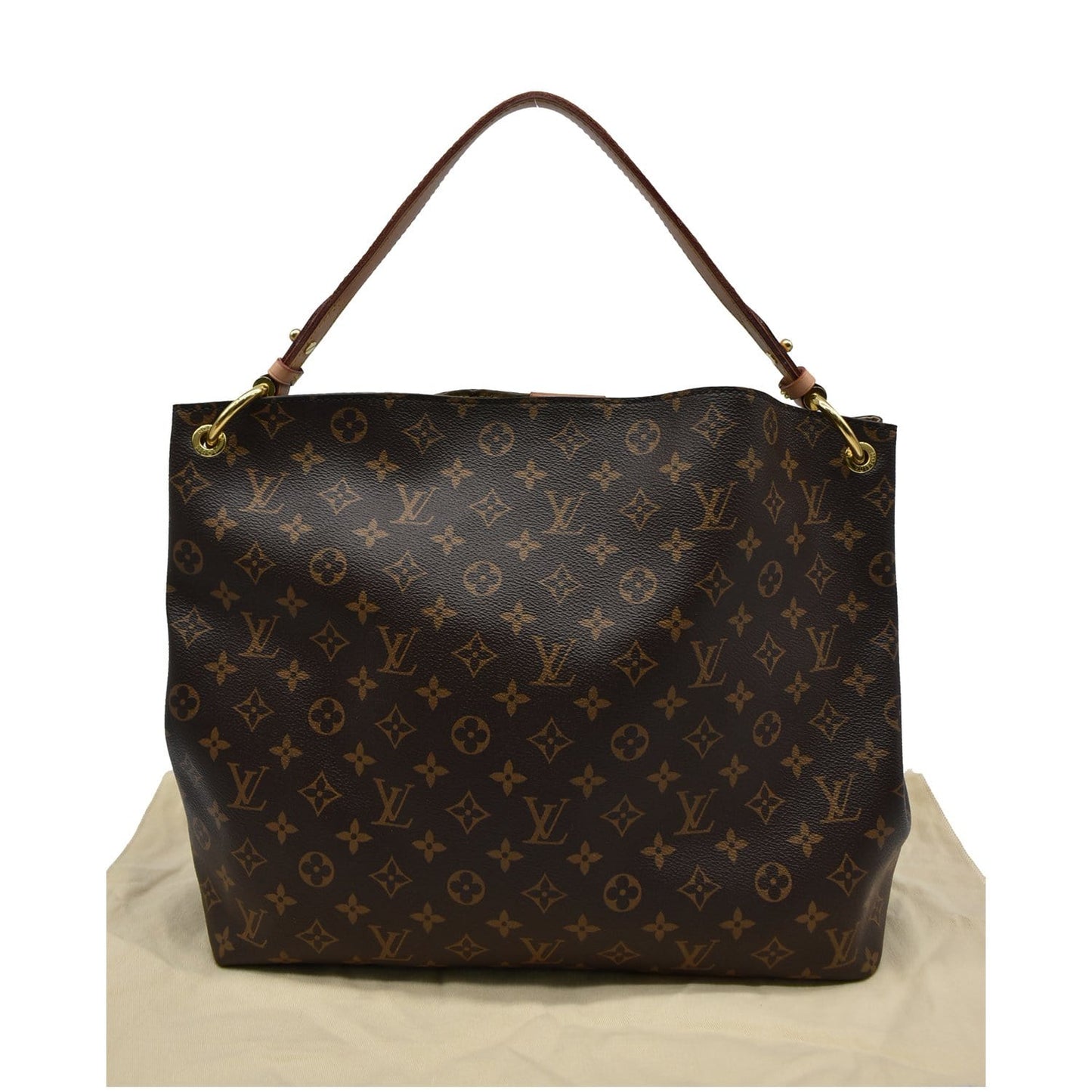 LOUIS VUITTON  Graceful MM Monogram Canvas Shoulder Bag Brown