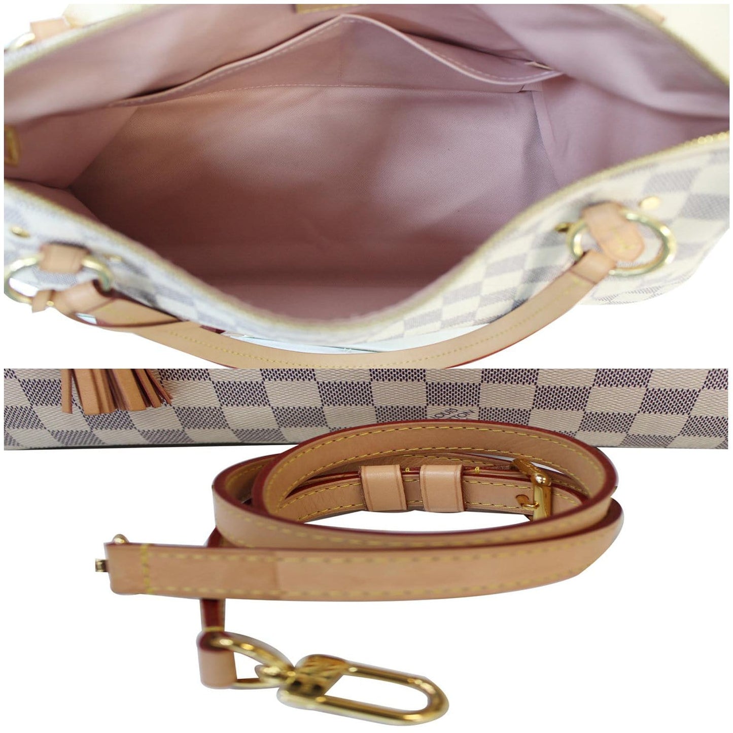 LOUIS VUITTON Lymington Damier Azur Shoulder Bag White