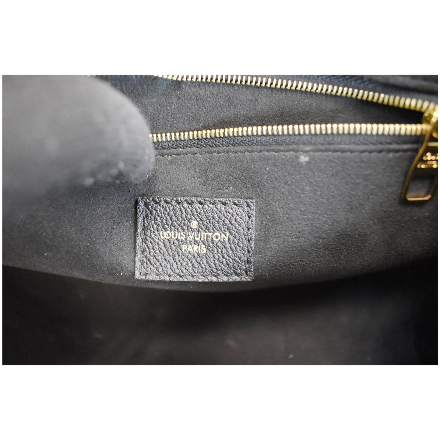 LOUIS VUITTON St Germain MM Monogram Empreinte Leather Shoulder Bag Black