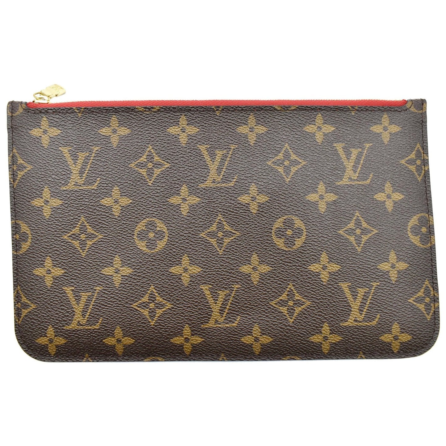LOUIS VUITTON Pochette Wristlet Monogram Canvas Neverfull MM Brown