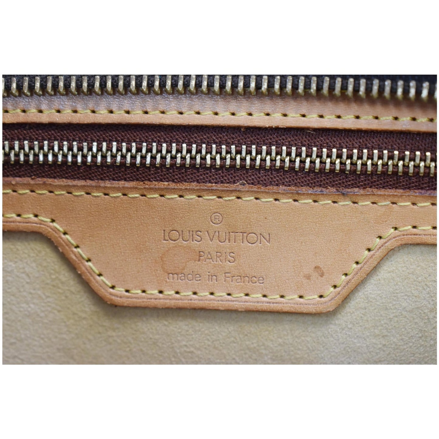 LOUIS VUITTON Luco Monogram Canvas Tote Bag Brown
