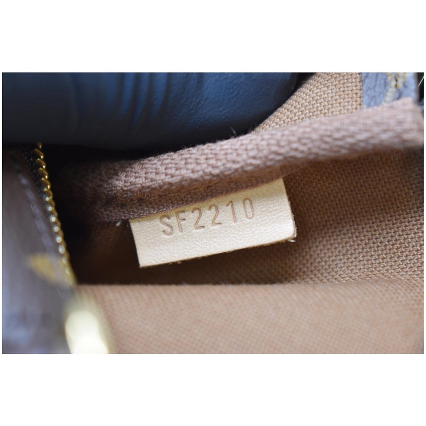 LOUIS VUITTON Mini Pochette Monogram Canvas Accessories Pouch Brown