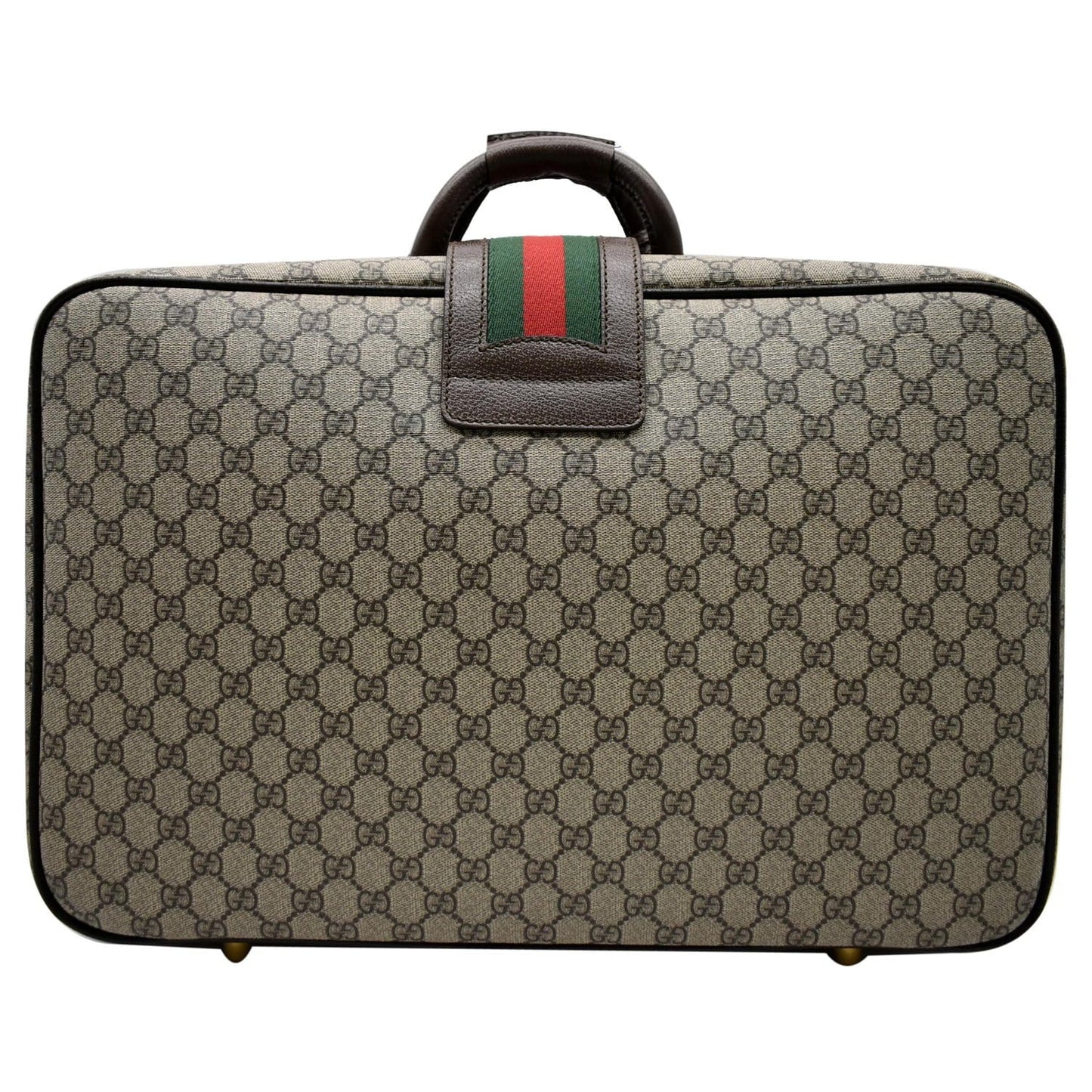 GUCCI Web GG Supreme Suitcase Travel Bag Beige 424501 - 25% OFF