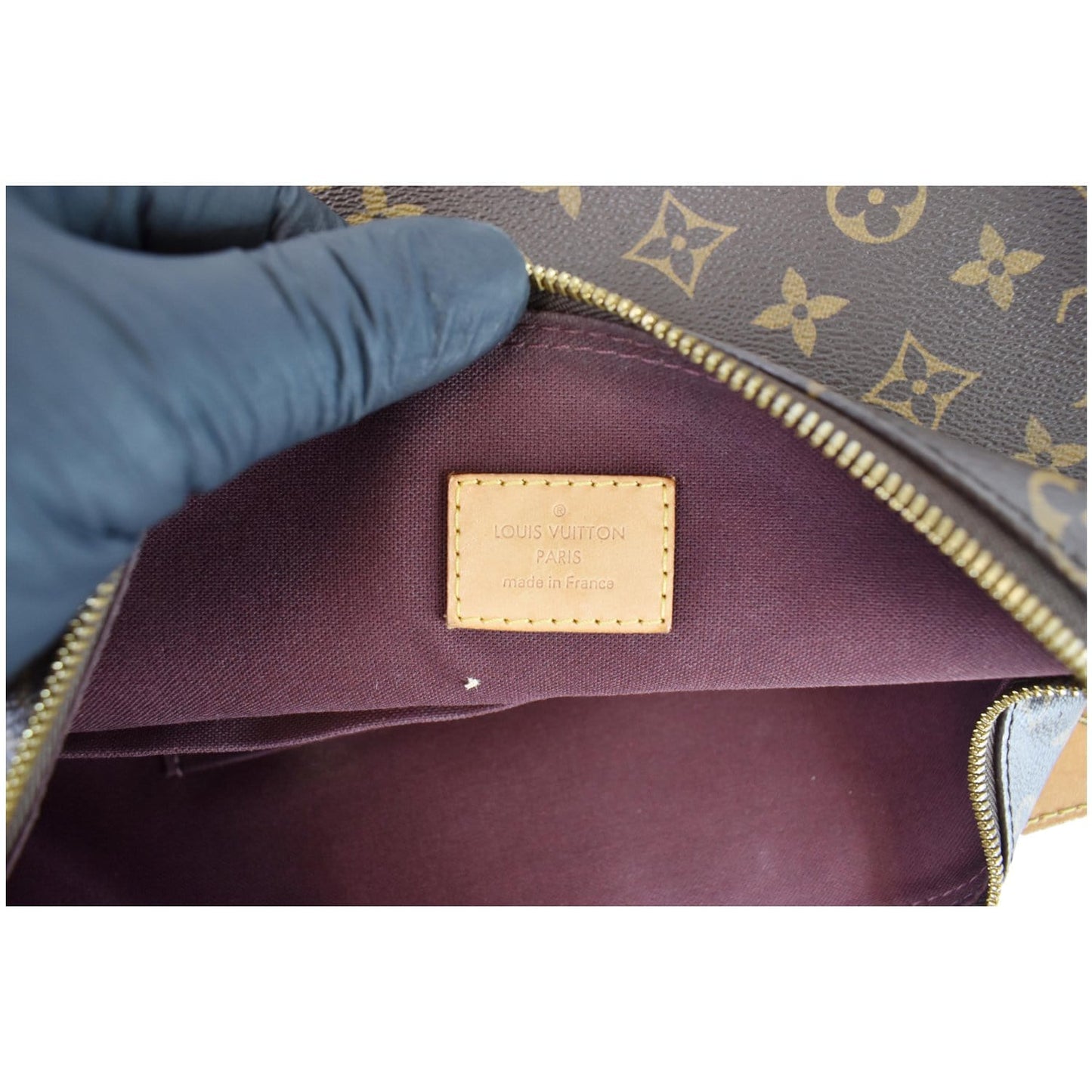 LOUIS VUITTON Berri MM Monogram Canvas Shoulder Bag Brown