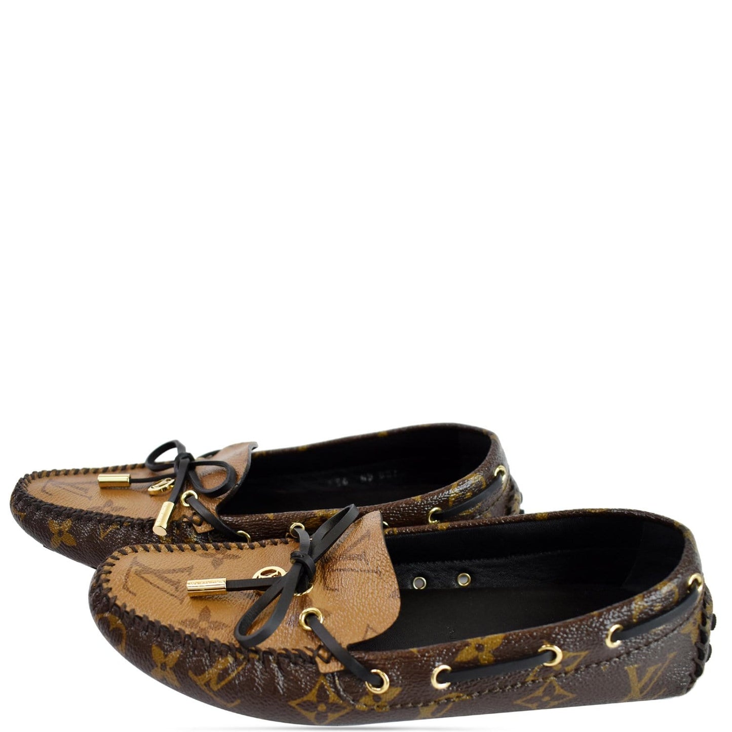 LOUIS VUITTON Classic Gloria Flat Monogram canvas Loafers Size 36