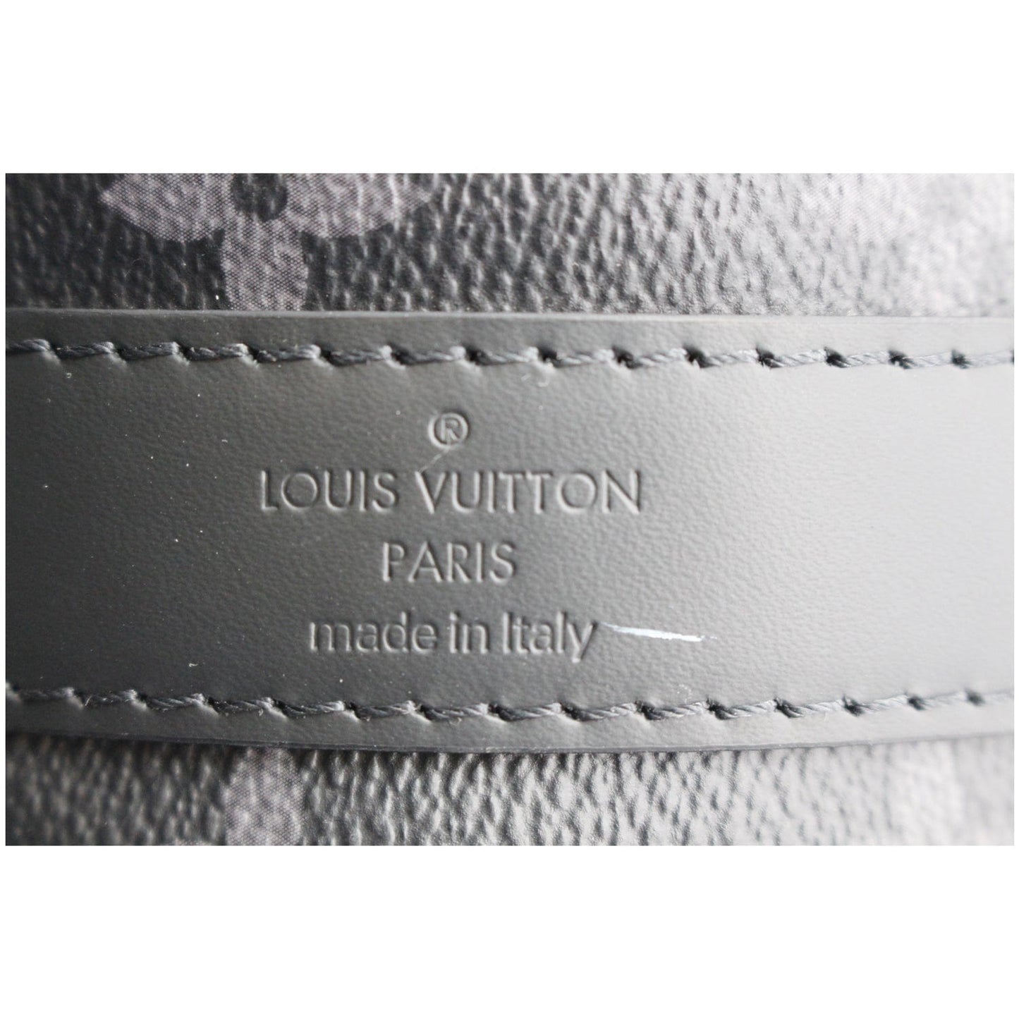 LOUIS VUITTON Keepall 55 Bandouliere Monogram Eclipse Travel Bag Black