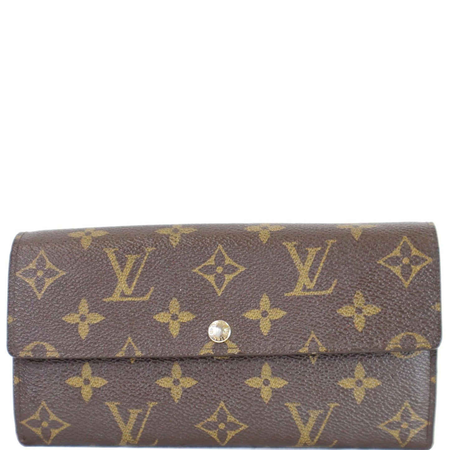 LOUIS VUITTON Sarah Monogram Canvas Wallet Brown