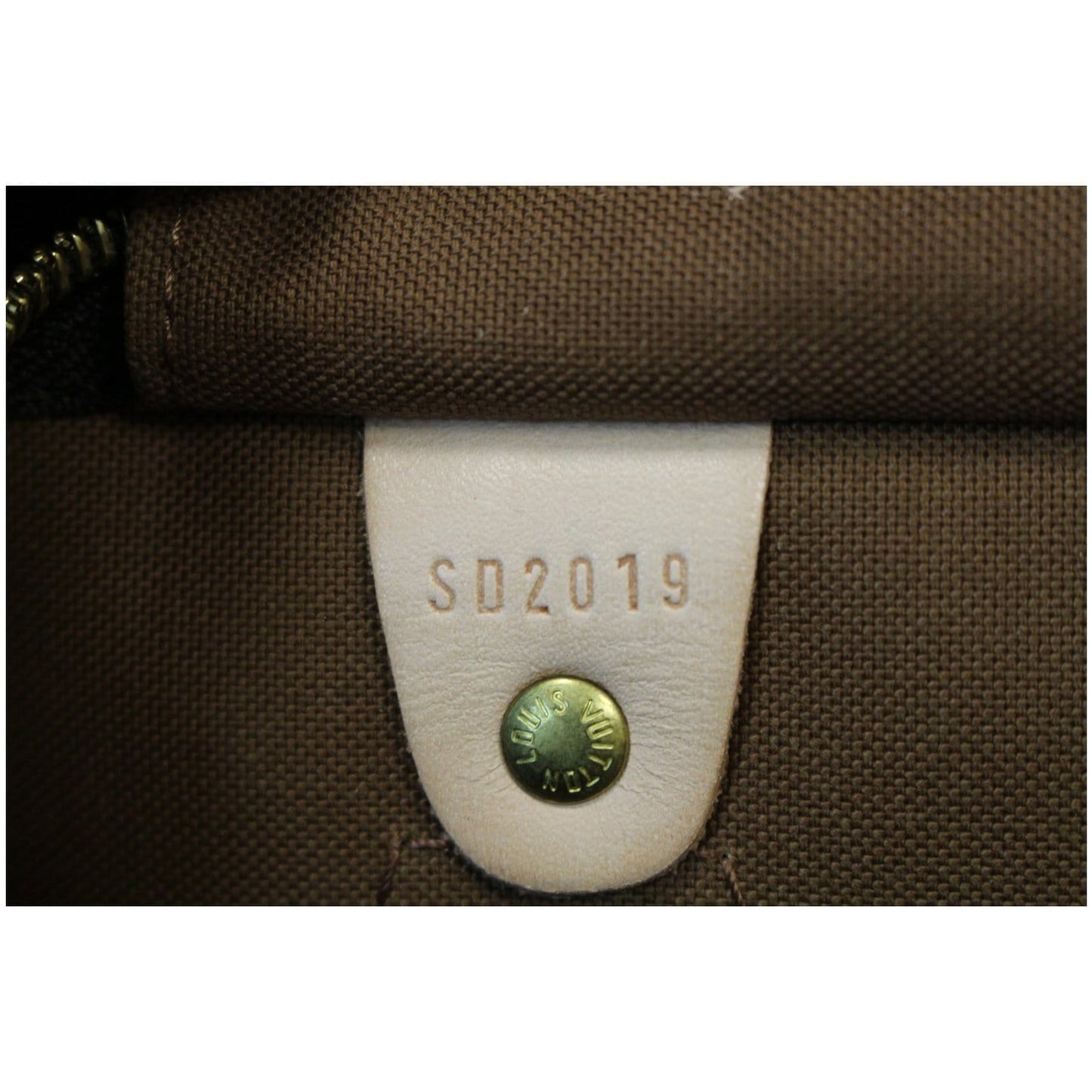 LOUIS VUITTON Speedy 40 Monogram Canvas Satchel Bag Brown