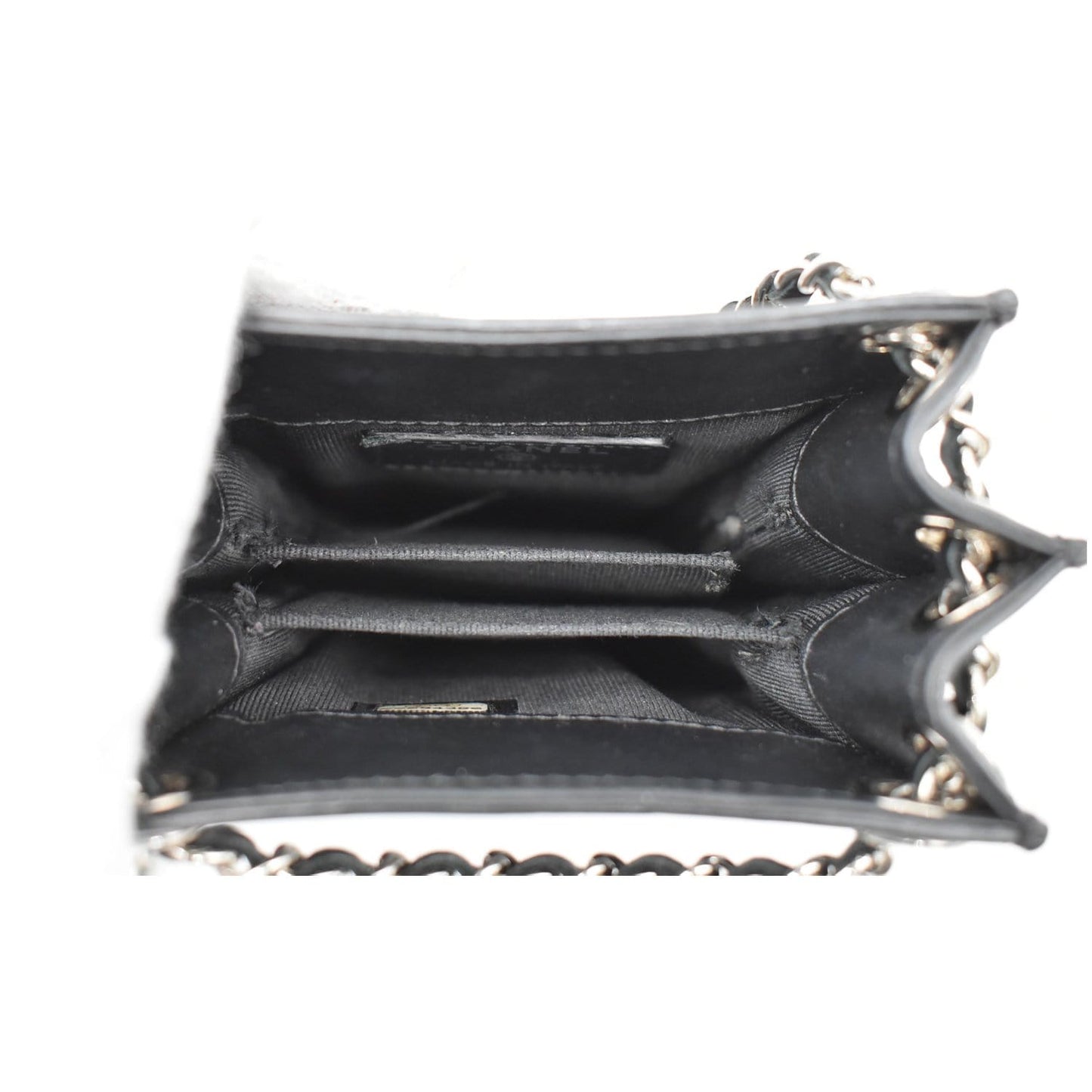 CHANEL O-Phone Holder Patent Leather Crossbody Bag Black