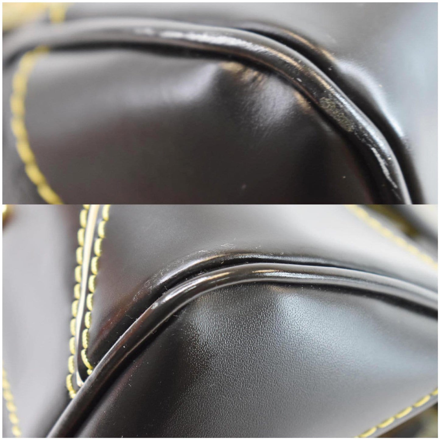 LOUIS VUITTON Le Radieux Suhali Leather Satchel Bag Black