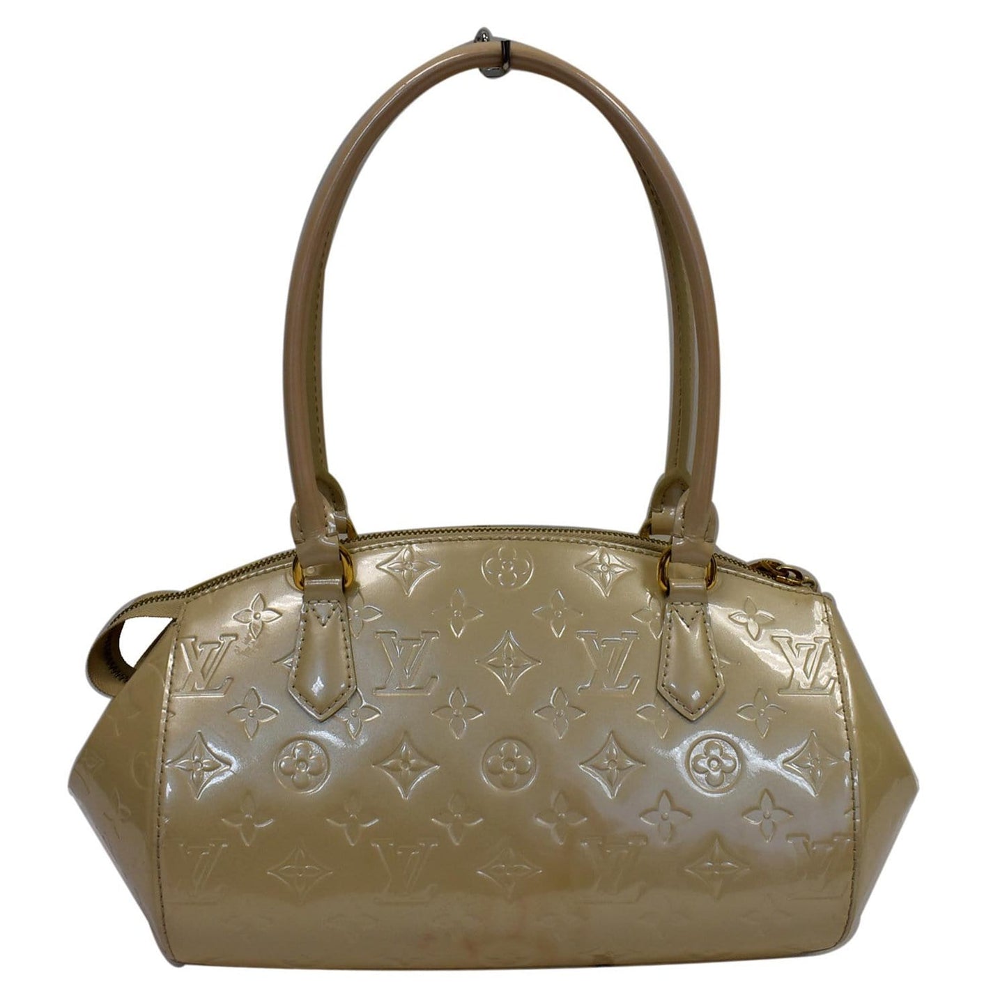 Louis Vuitton Sherwood PM Blanc Corail Monogram Vernis Shoulder Bag Bronze