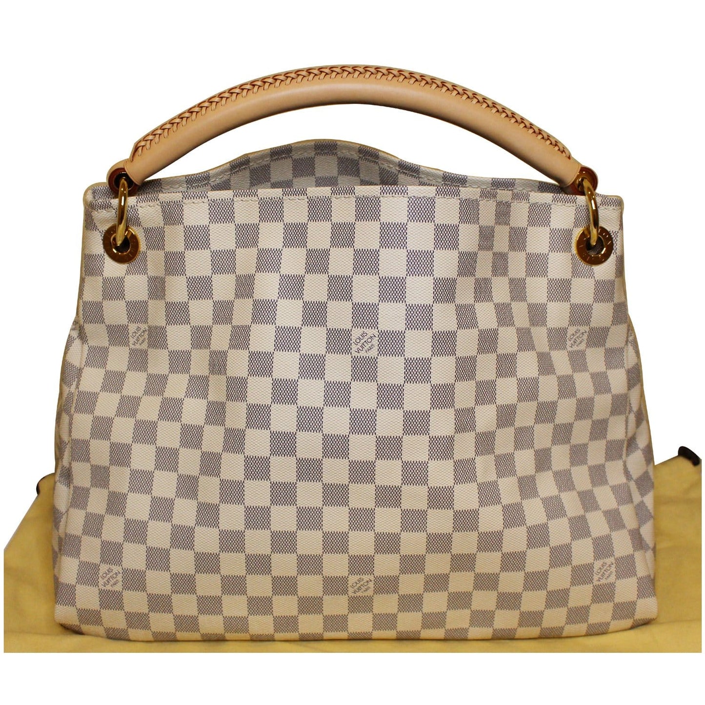 LOUIS VUITTON Artsy MM Damier Azur Shoulder Bag White