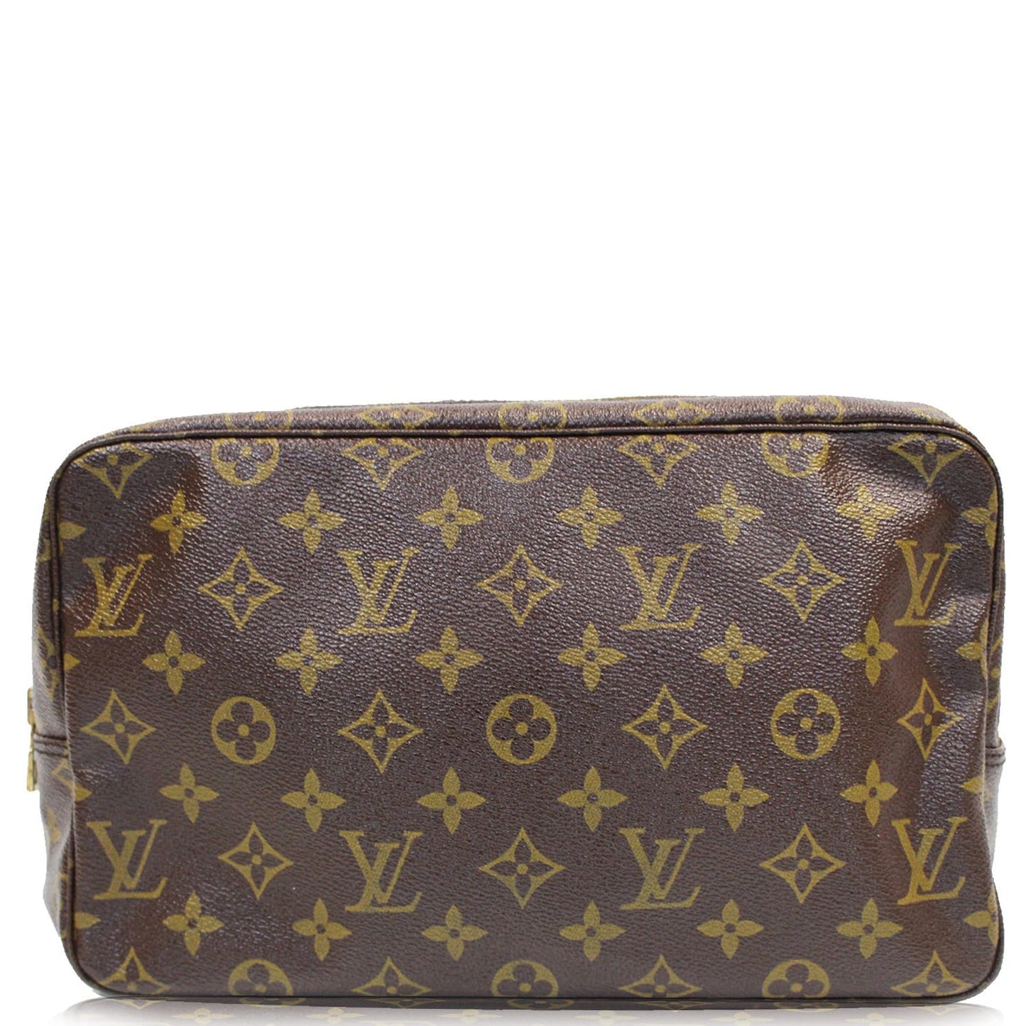 LOUIS VUITTON Trousse Toilette 28 Monogram Canvas Cosmetic Pouch Brown