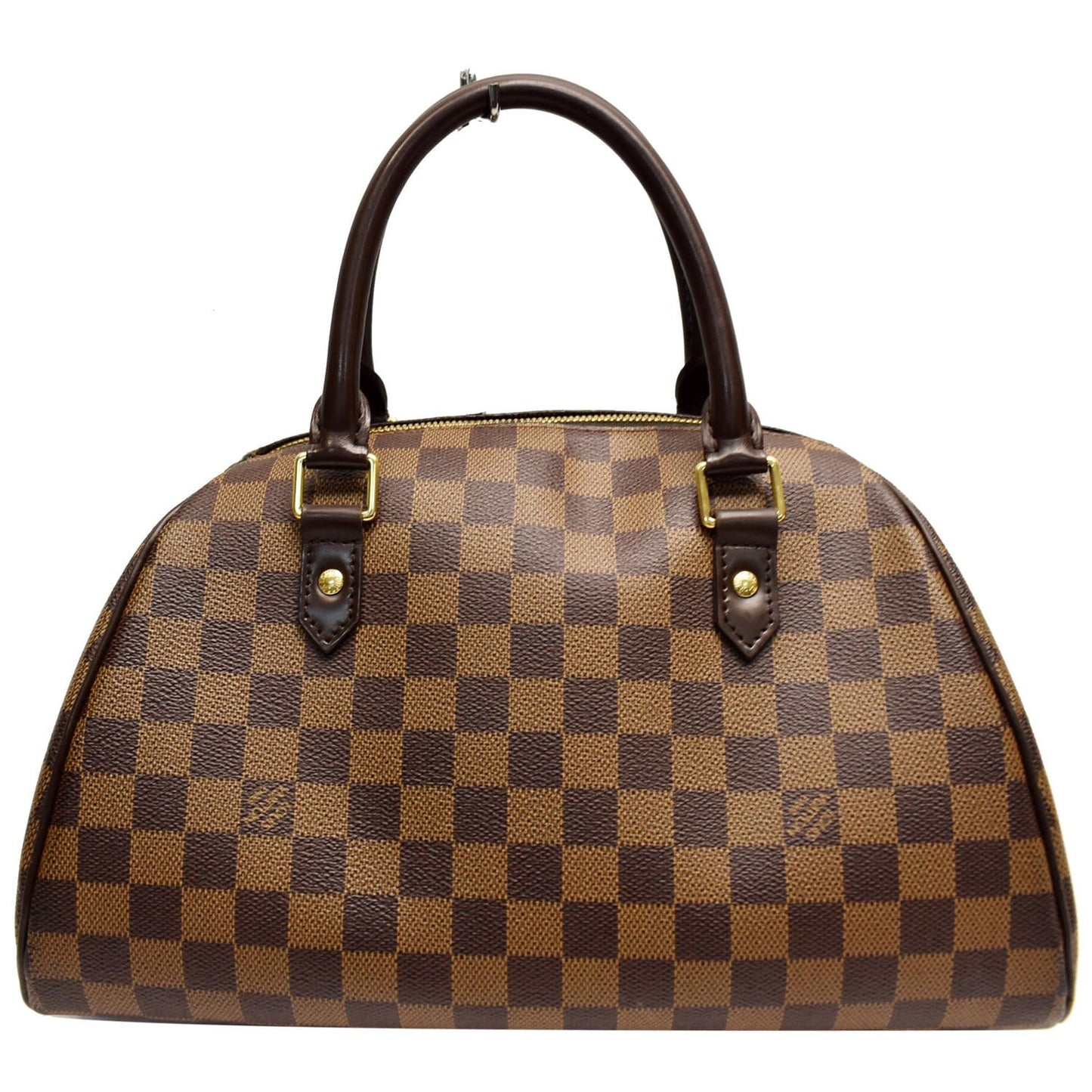 LOUIS VUITTON Ribera MM Damier Ebene Satchel Bag Brown