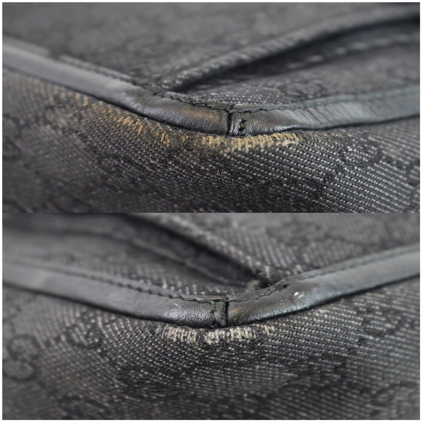 GUCCI Abbey Pocket Medium GG Denim Tote Bag Black 268639 - 20% OFF