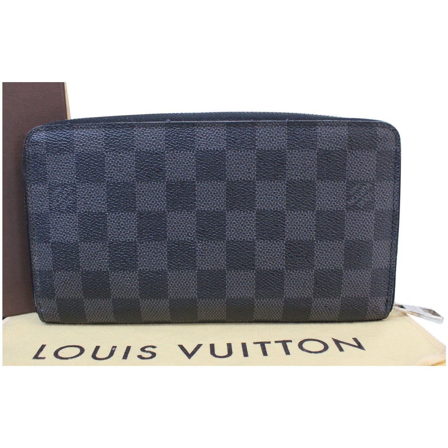 LOUIS VUITTON Zippy Organizer Damier Graphite Wallet Black