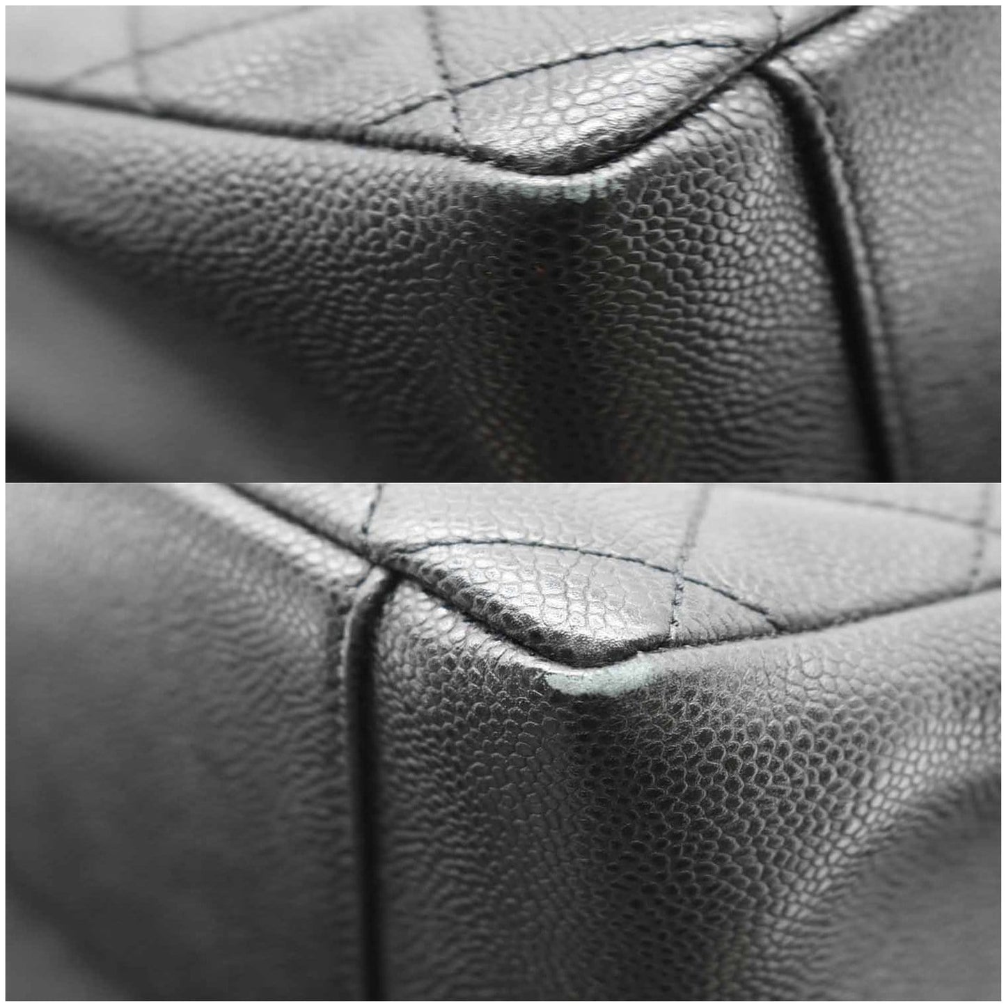 CHANEL Grand Shopping GST Caviar Leather Tote Bag Black