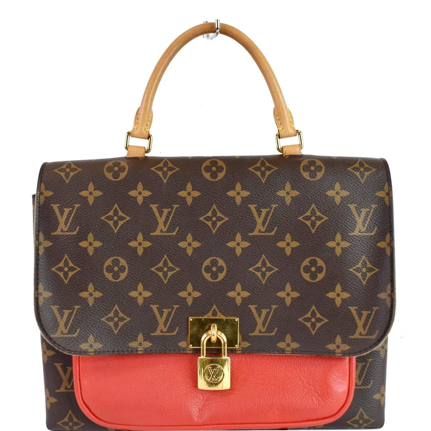 LOUIS VUITTON Marignan Monogram Canvas Shoulder Bag Coquelicot - Final Sale