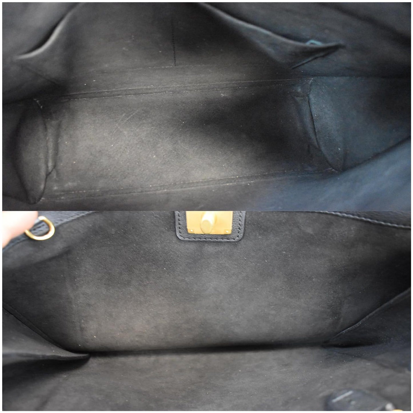 LOUIS VUITTON Lockmeto Calfskin Leather Tote Bag Black - 20% OFF