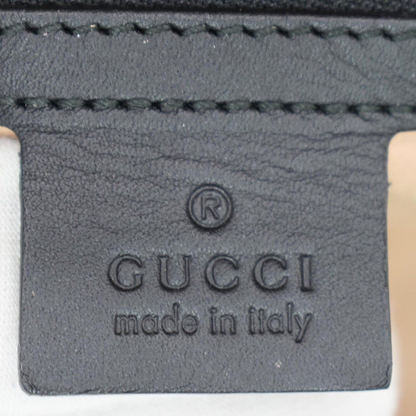 GUCCI Ophidia GG Suede Web Top Handle Crossbody Bag Black 524533