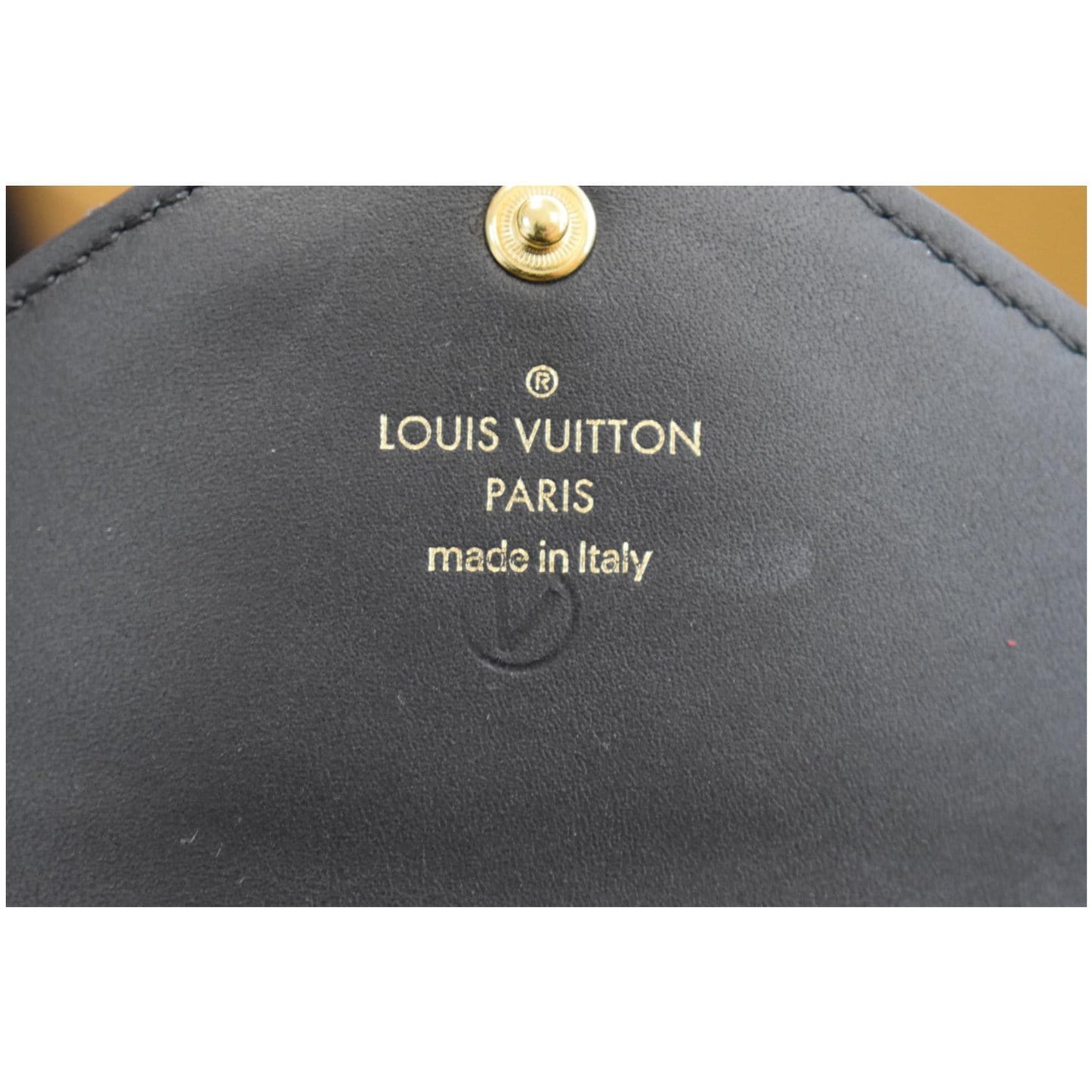 LOUIS VUITTON Love Lock New Wave Long Leather Wallet Black