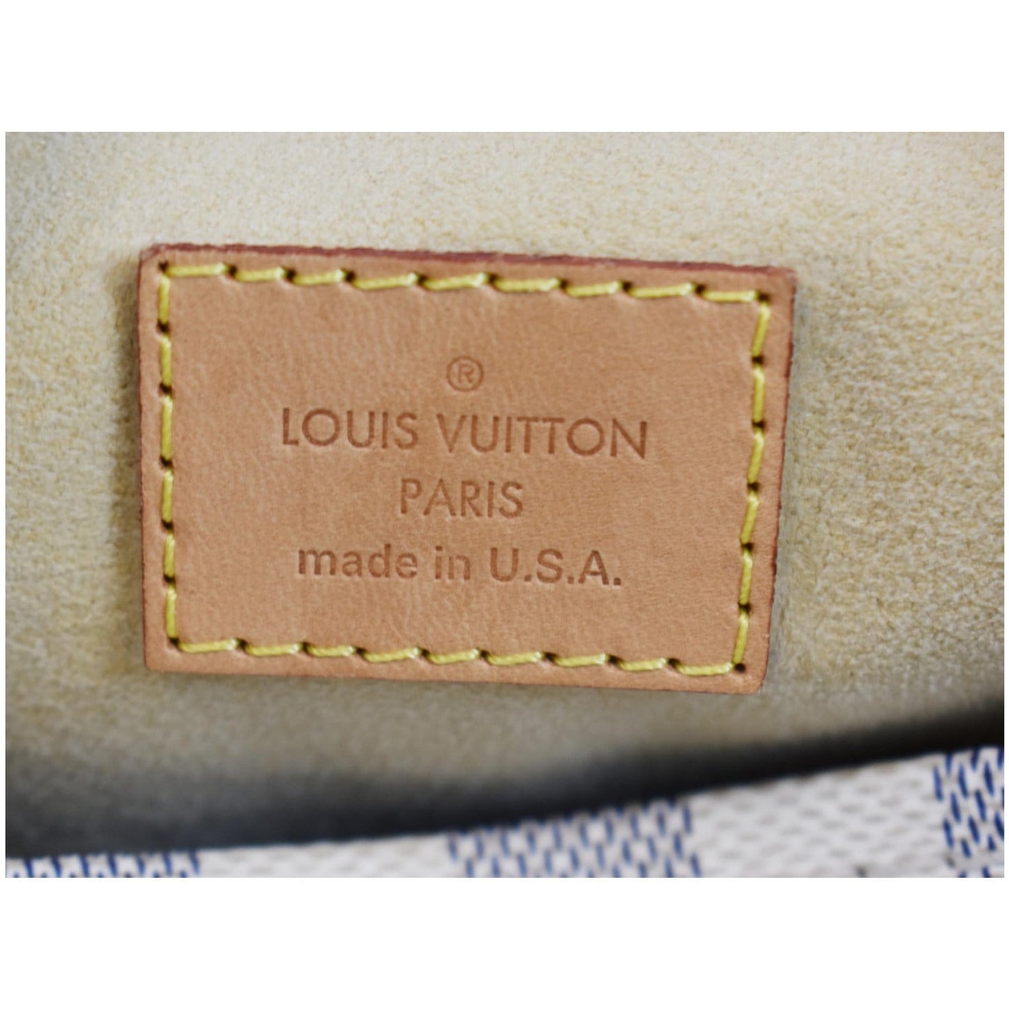 LOUIS VUITTON Artsy GM Damier Azur Shoulder Bag White