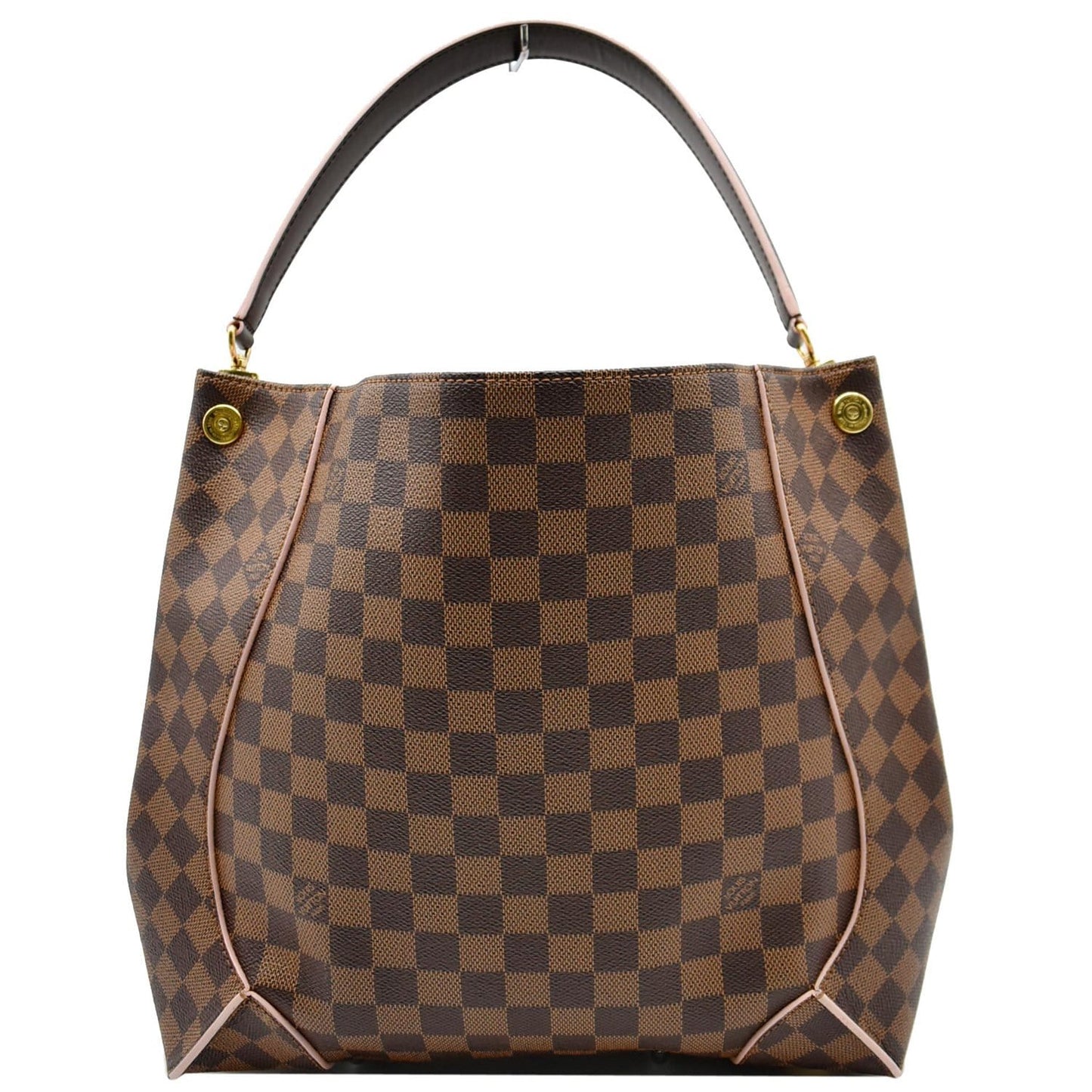 LOUIS VUITTON Caissa Damier Ebene Hobo Bag Rose Ballerine