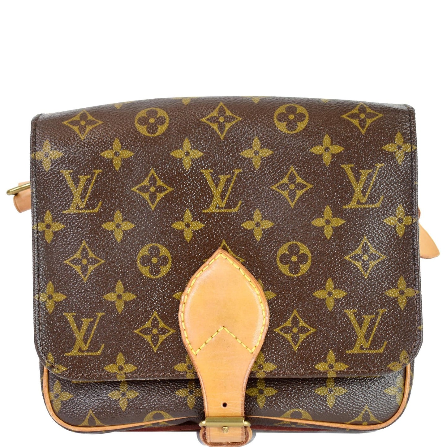 LOUIS VUITTON Cartouchiere PM Monogram Canvas Shoulder Bag Brown