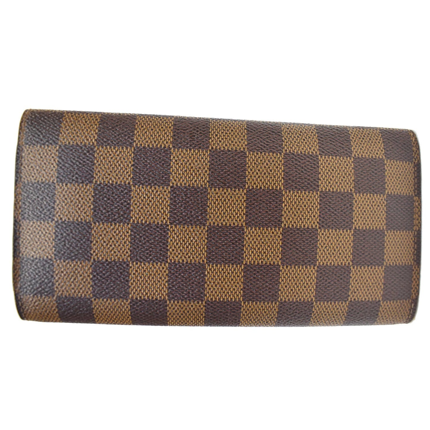 LOUIS VUITTON Emilie Damier Ebene Wallet Brown