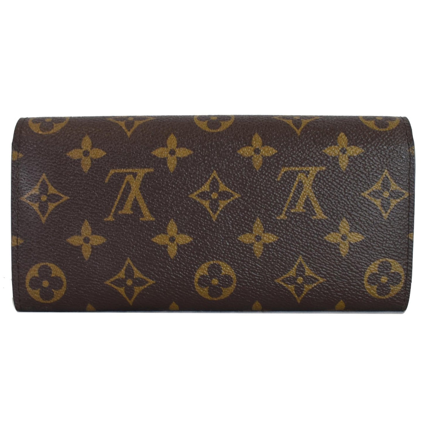 LOUIS VUITTON Emilie Monogram Canvas Wallet Brown