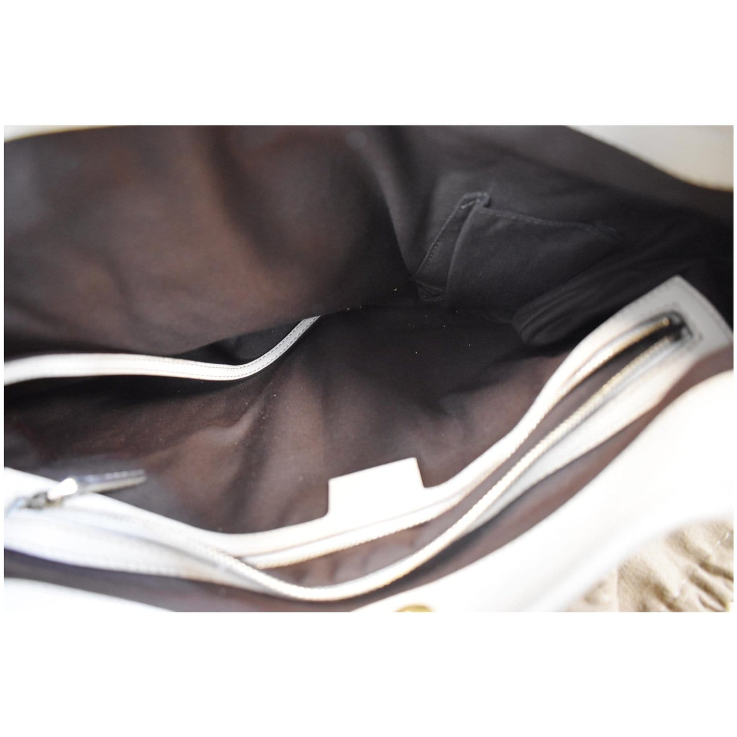 GUCCI 85th Anniversary Horsebit Leather Hobo Bag White 163804