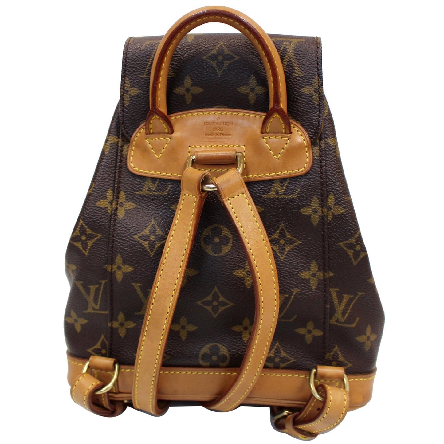 LOUIS VUITTON Mini Montsouris Monogram Canvas Backpack Bag Brown