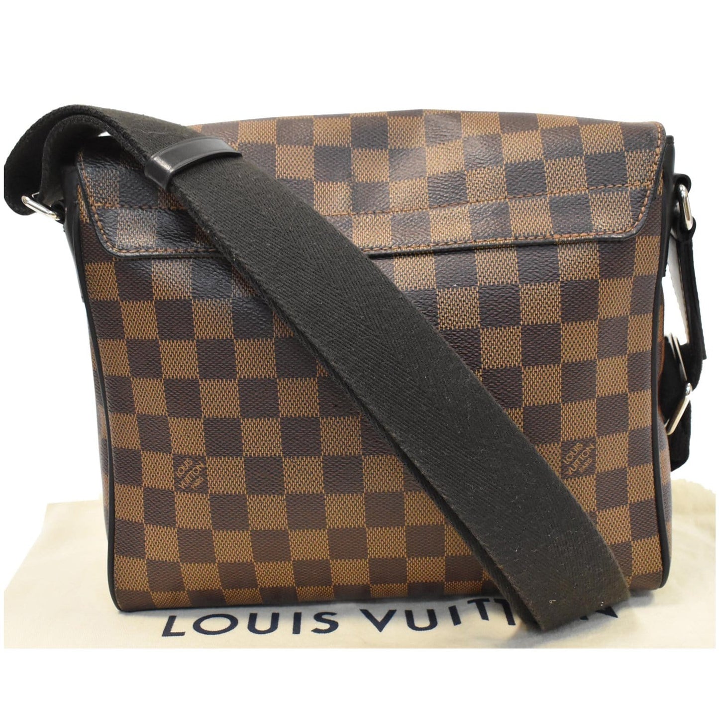 LOUIS VUITTON District PM Damier Ebene Canvas Messenger Bag Brown