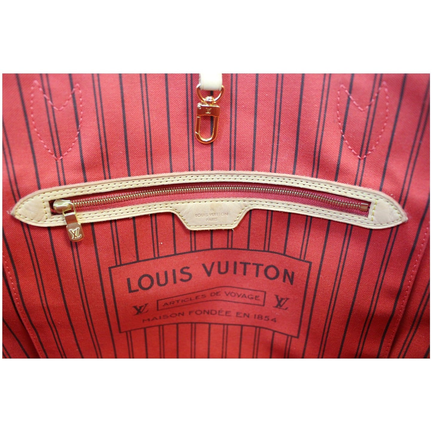 LOUIS VUITTON Neverfull MM Monogram Canvas Tote Shoulder Bag Brown