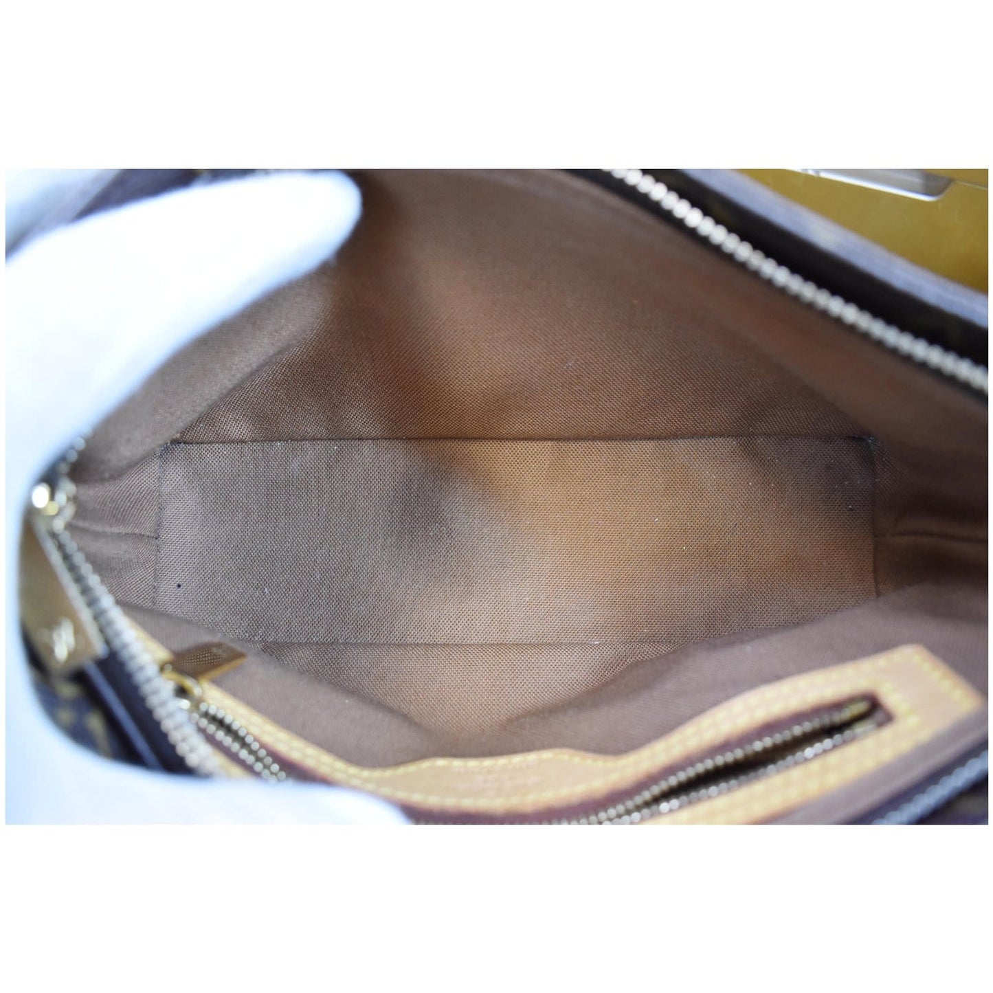LOUIS VUITTON Trotteur Monogram Canvas Crossbody Bag Brown