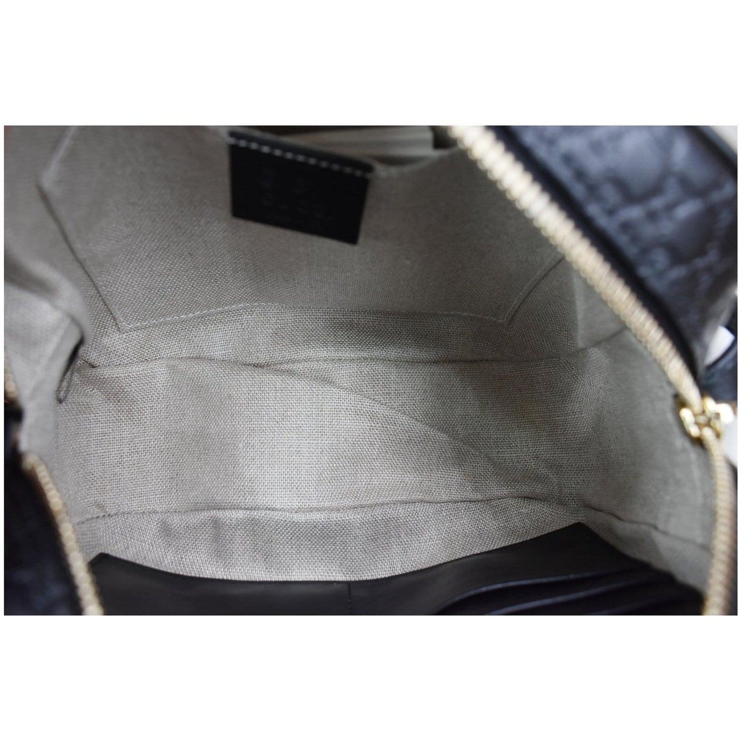 GUCCI Bree Mini GG Microguccissima Leather Crossbody Bag Black 449413