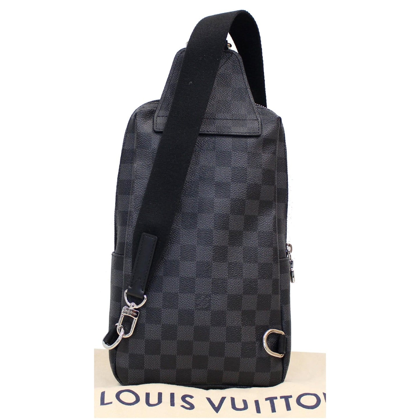 LOUIS VUITTON Avenue Sling Damier Graphite Crossbody Bag Black