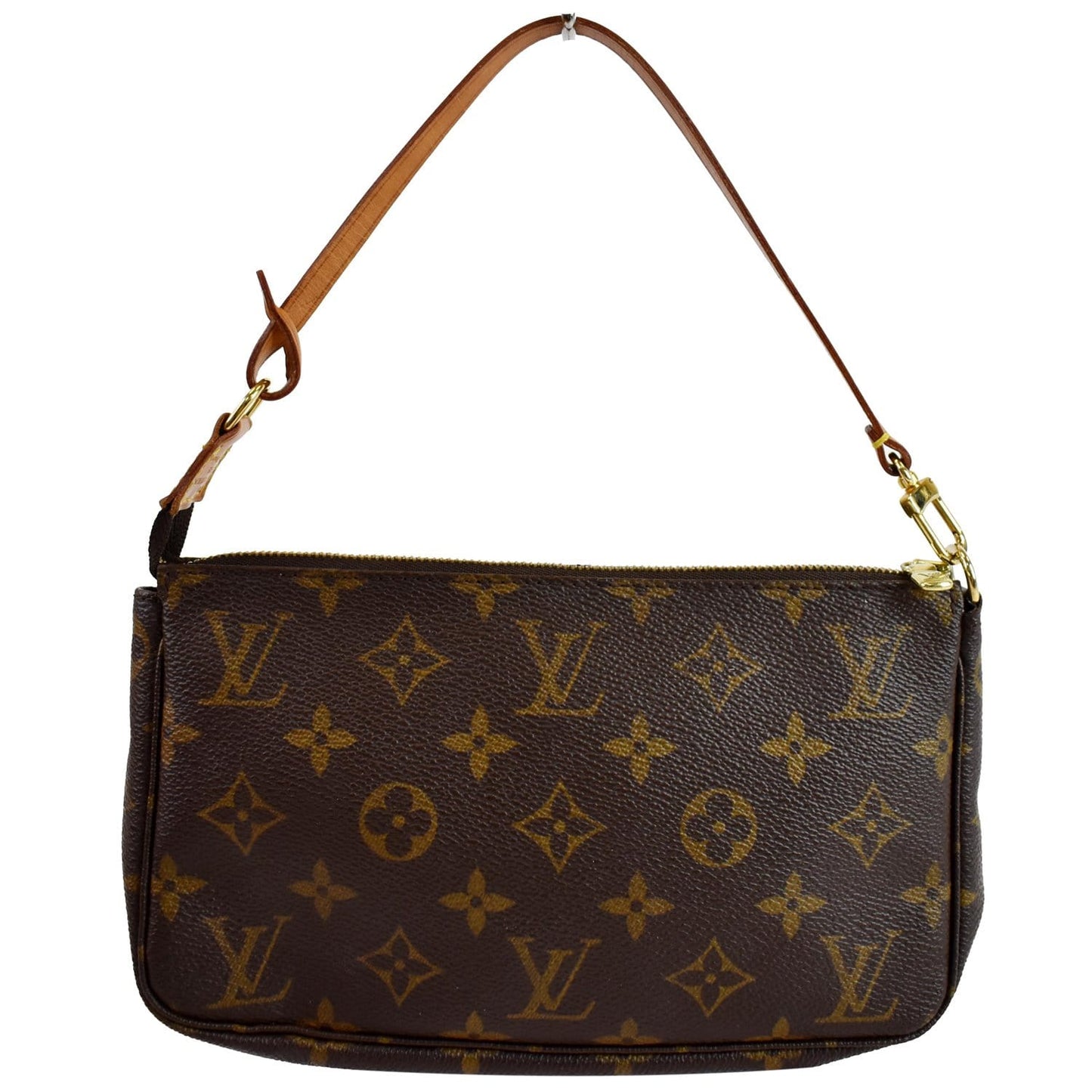 LOUIS VUITTON Pochette Monogram Canvas Accessories Pouch Brown