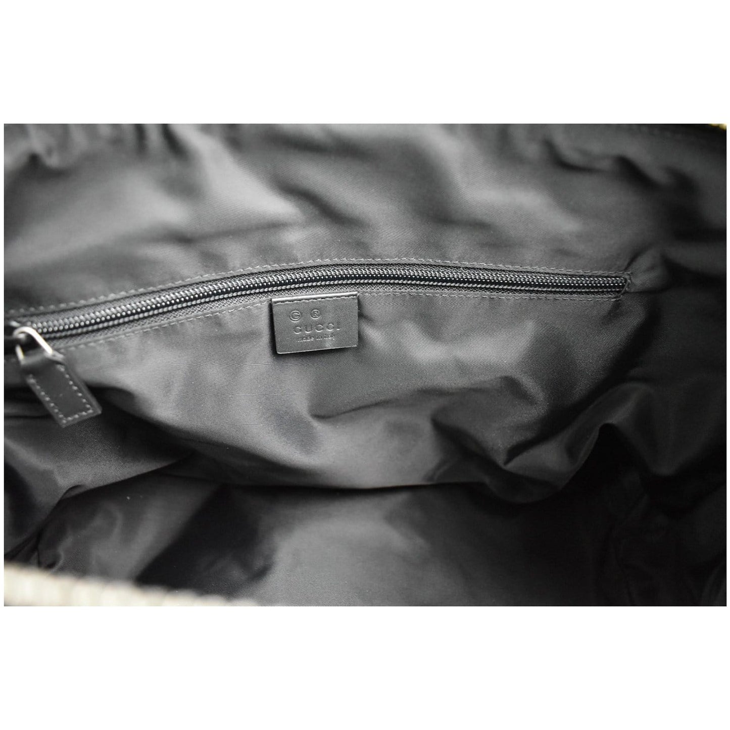 GUCCI Nylon Top Handle Shoulder Bag Black 630923