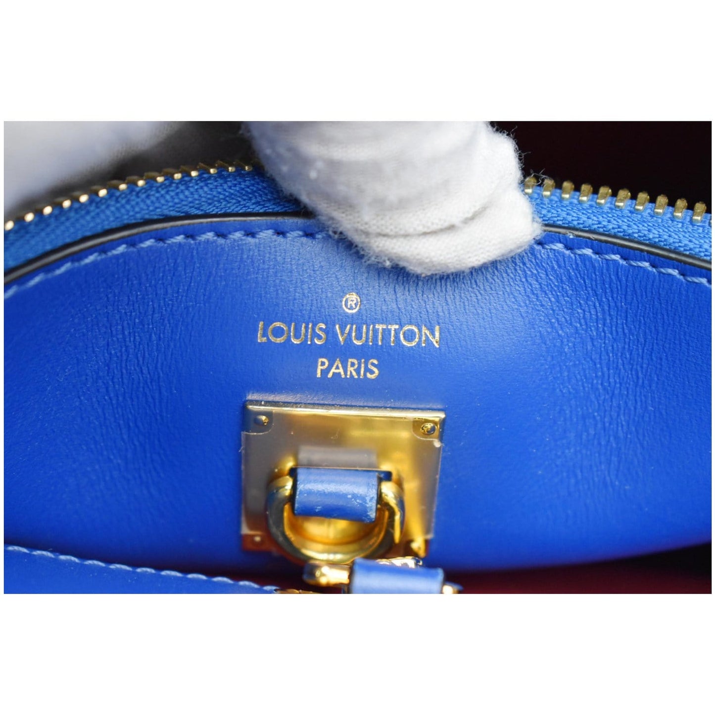 LOUIS VUITTON City Steamer MM Monogram Calfskin Tote Bag Burgundy