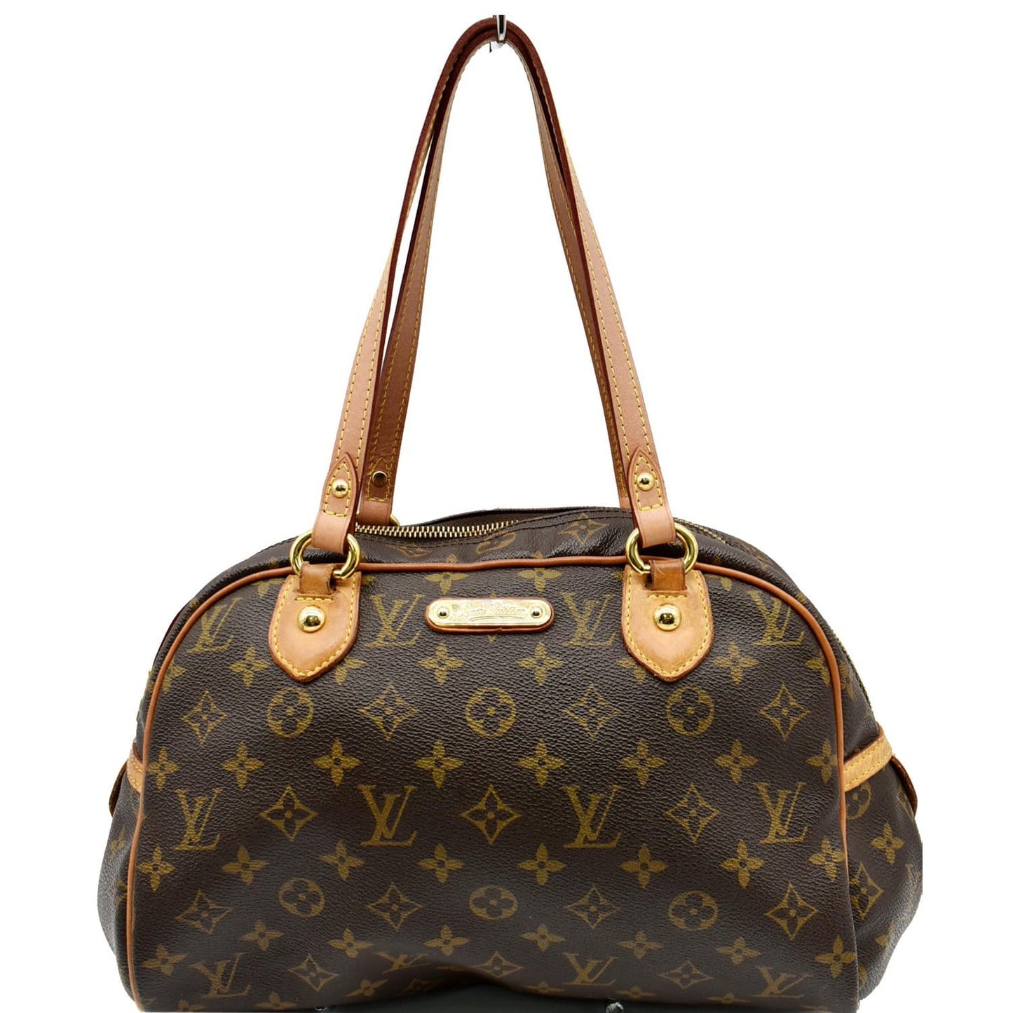 LOUIS VUITTON Montorgueil PM Monogram Canvas Shoulder Bag Brown