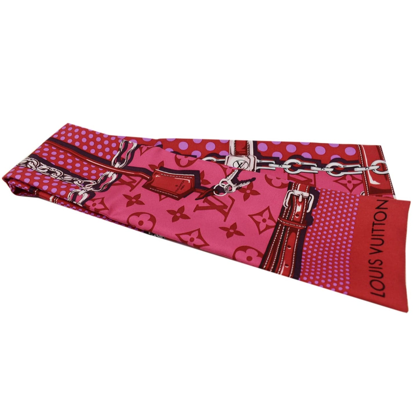 LOUIS VUITTON Confidential Silk Monogram Bandeau Pink