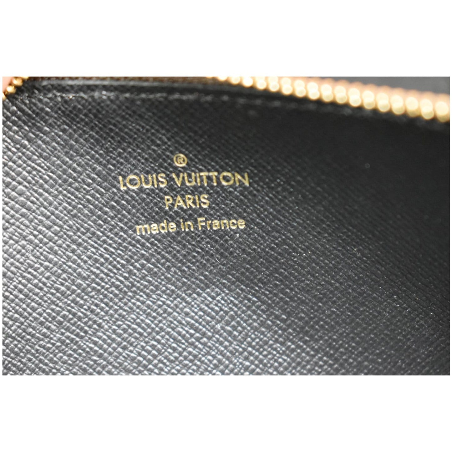 LOUIS VUITTON Trio Rectangle Giant Monogram Reverse Wristlet Pouch Brown