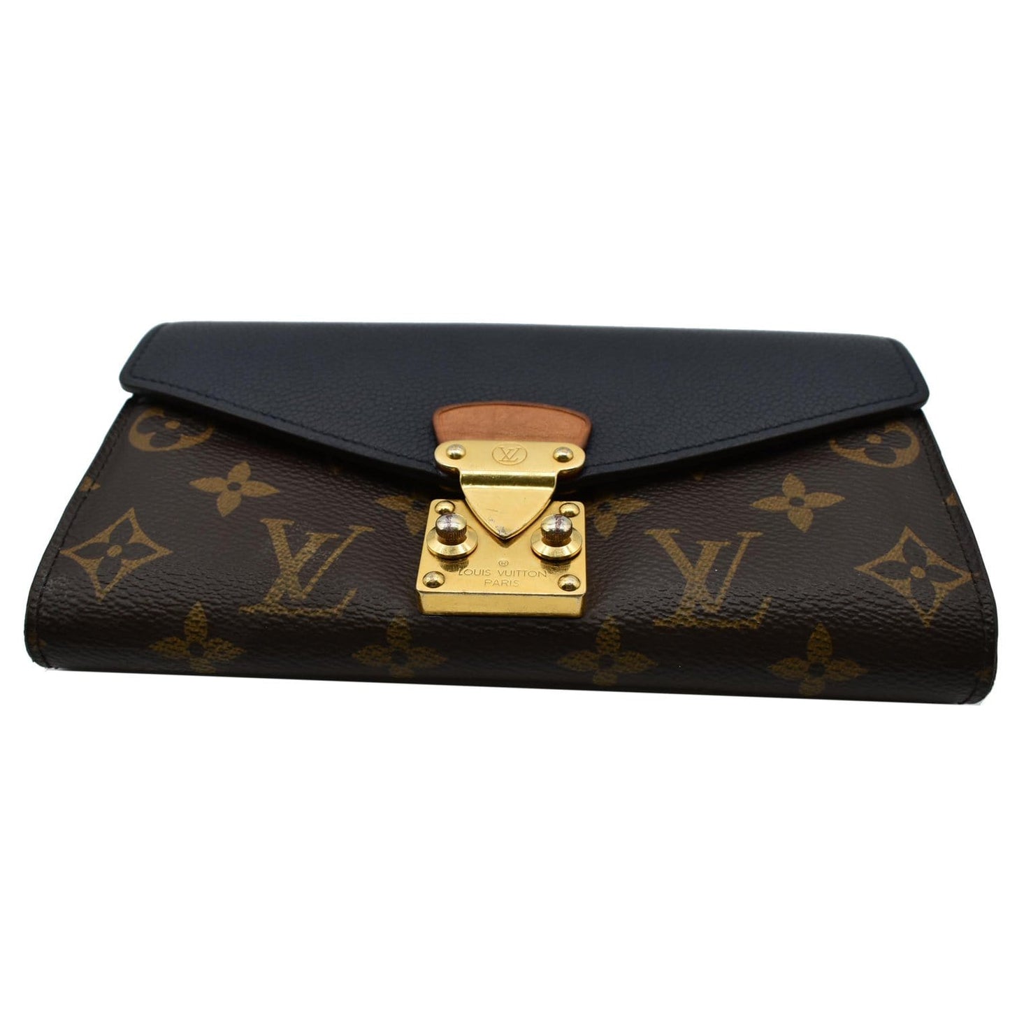 LOUIS VUITTON Pallas Monogram Canvas Pallas Wallet Black